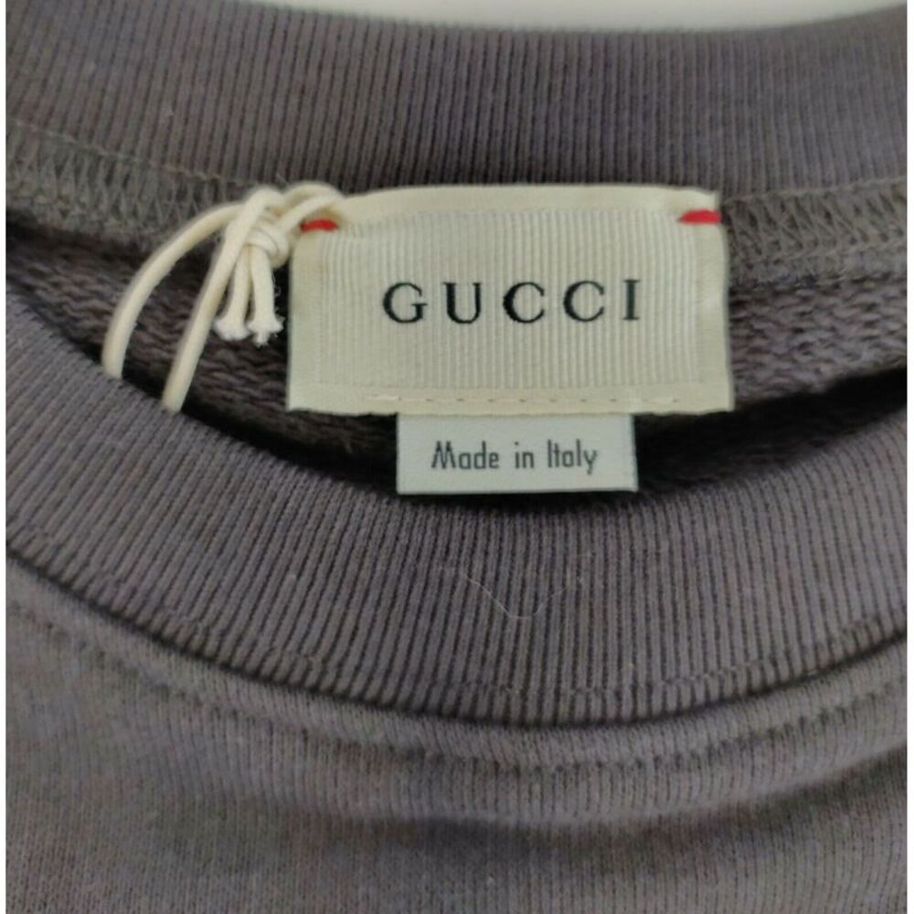 Gucci Boys Black Cotton Logo Print Dragon Patch Sweatshirt 10 XS - Picture 4 of 5
